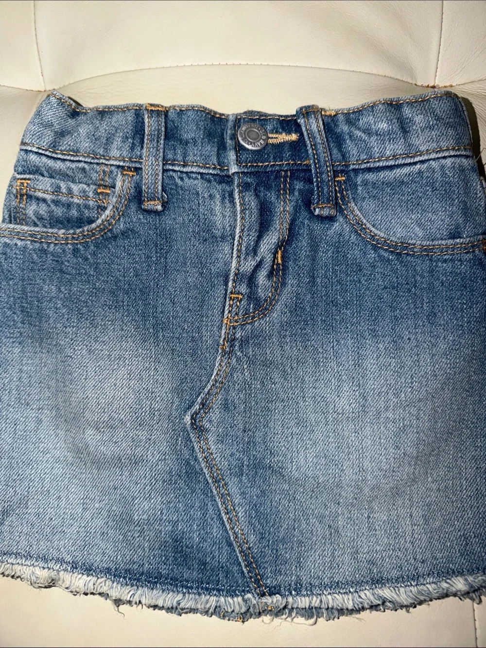 Old Navy Dark Blue Denim Skirt with Elastic Waist